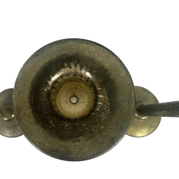 Godinger Silver Art Co. Set Of 3 Silver Plated Candleholders Rustic Patina Decor - Picture 5 of 9